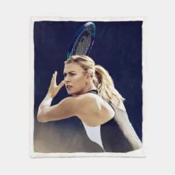 Exciting WTA Tennis Player Maria Sharapova Sherpa Fleece Blanket 1