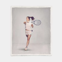 Exellelant Russian Tennis Player Daria Kasatkina Sherpa Fleece Blanket 1