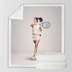 Exellelant Russian Tennis Player Daria Kasatkina Sherpa Fleece Blanket