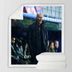 Extraordinary Football Zinedine Zidane Sherpa Fleece Blanket