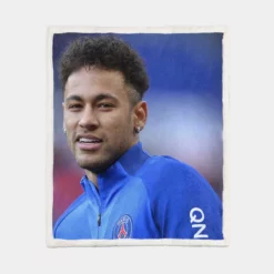 Extraordinary PSG Football Player Neymar Sherpa Fleece Blanket 1