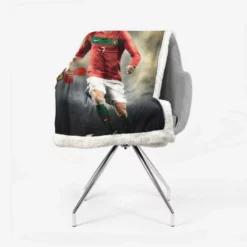 Extraordinary Portugal Cristiano Ronaldo Football Player Sherpa Fleece Blanket 2