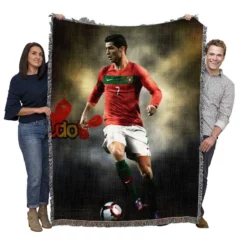 Extraordinary Portugal Cristiano Ronaldo Football Player Woven Blanket