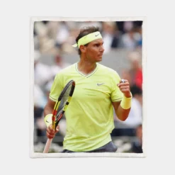 Extraordinary Tennis Player Rafael Nadal Sherpa Fleece Blanket 1