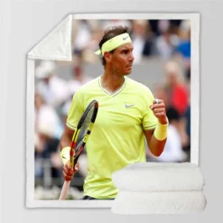 Extraordinary Tennis Player Rafael Nadal Sherpa Fleece Blanket