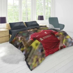 FA Cup Football Player Mohamed Salah Duvet Cover 1