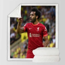 FA Cup Football Player Mohamed Salah Sherpa Fleece Blanket