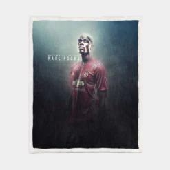 FA Cup Football Player Paul Pogba Sherpa Fleece Blanket 1