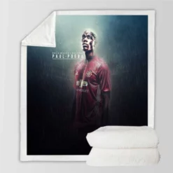 FA Cup Football Player Paul Pogba Sherpa Fleece Blanket