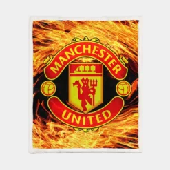 FA Cup Soccer Team Manchester United FC Sherpa Fleece Blanket 1