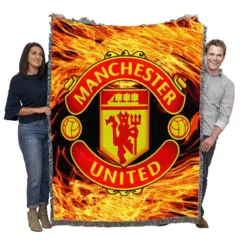 FA Cup Soccer Team Manchester United FC Woven Blanket
