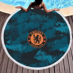 FA Cup Sport Team Chelsea FC Round Beach Towel 1