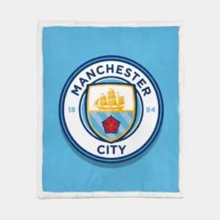 FA Cup Winning Club Manchester City FC Sherpa Fleece Blanket 1