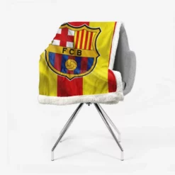 FC Barcelona Classic Football Club Sherpa Fleece Blanket 2