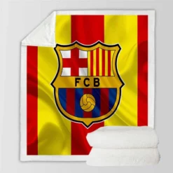 FC Barcelona Classic Football Club Sherpa Fleece Blanket