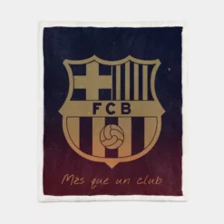 FC Barcelona Competitive Soccer Team Sherpa Fleece Blanket 1