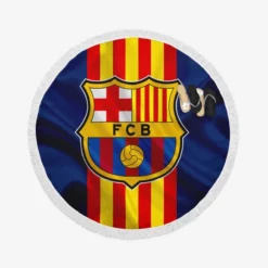 FC Barcelona Copa del Rey League Football Club Round Beach Towel