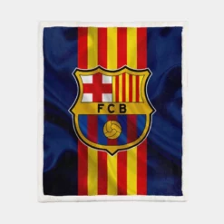 FC Barcelona Copa del Rey League Football Club Sherpa Fleece Blanket 1