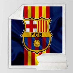 FC Barcelona Copa del Rey League Football Club Sherpa Fleece Blanket