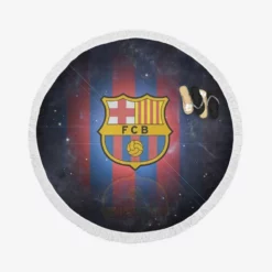 FC Barcelona Energetic Football Club Round Beach Towel