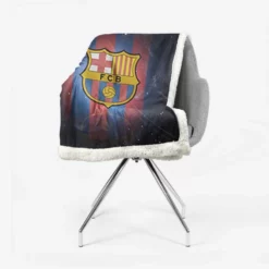 FC Barcelona Energetic Football Club Sherpa Fleece Blanket 2