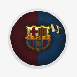 FC Barcelona Excellent Spanish Football Club Round Beach Towel