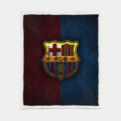 FC Barcelona Excellent Spanish Football Club Sherpa Fleece Blanket 1