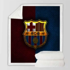 FC Barcelona Excellent Spanish Football Club Sherpa Fleece Blanket