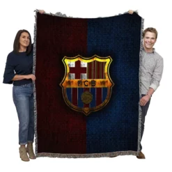 FC Barcelona Excellent Spanish Football Club Woven Blanket