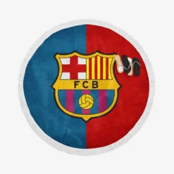FC Barcelona Exciting Football Club Round Beach Towel