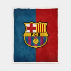 FC Barcelona Exciting Football Club Sherpa Fleece Blanket 1