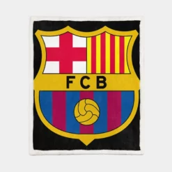 FC Barcelona Famous Football Club Sherpa Fleece Blanket 1