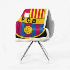 FC Barcelona Famous Football Club Sherpa Fleece Blanket 2