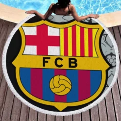 FC Barcelona Football Club Round Beach Towel 1