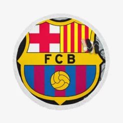 FC Barcelona Football Club Round Beach Towel