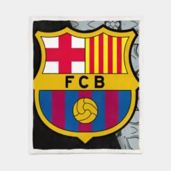 FC Barcelona Football Club Sherpa Fleece Blanket 1