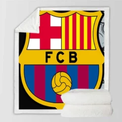 FC Barcelona Football Club Sherpa Fleece Blanket
