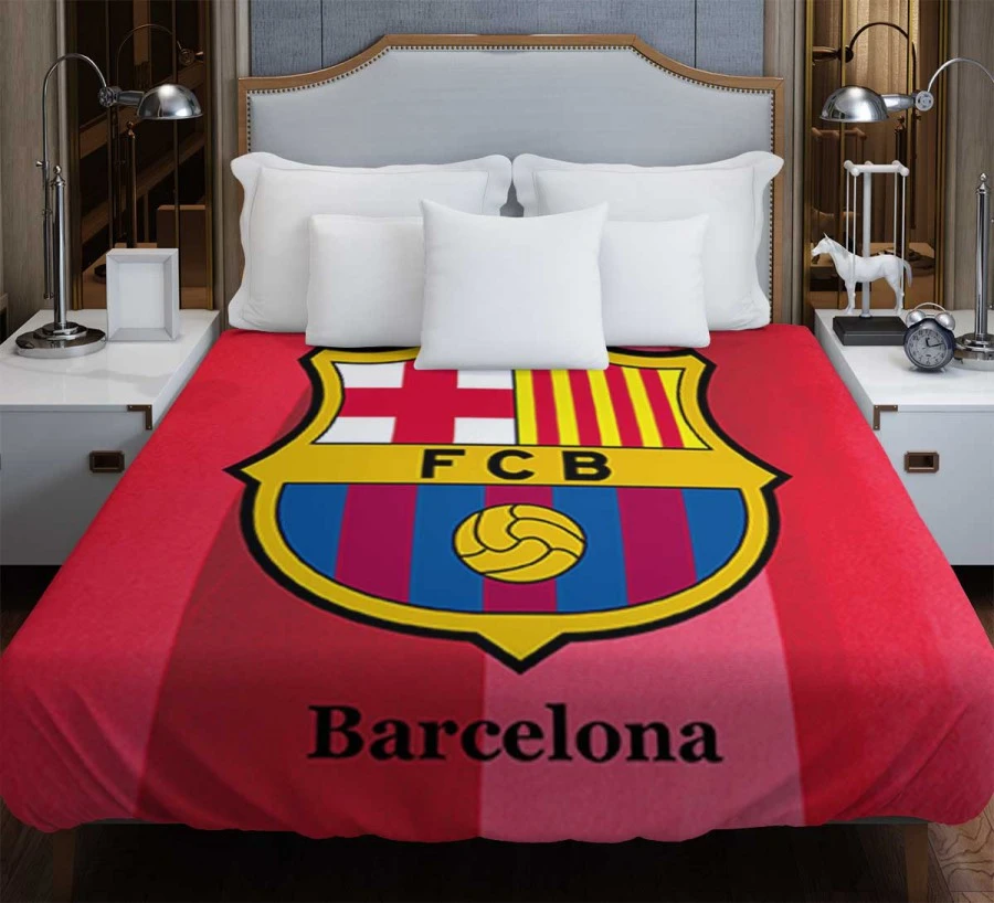 FC Barcelona Football Team Logo Duvet Cover