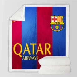 FC Barcelona International Football Club Sherpa Fleece Blanket
