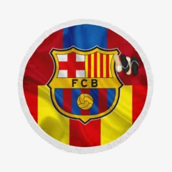 FC Barcelona La Liga Football Club Round Beach Towel