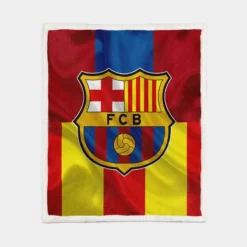 FC Barcelona La Liga Football Club Sherpa Fleece Blanket 1