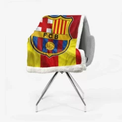 FC Barcelona La Liga Football Club Sherpa Fleece Blanket 2