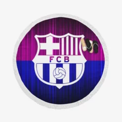 FC Barcelona Popular Football Club Round Beach Towel
