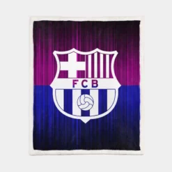 FC Barcelona Popular Football Club Sherpa Fleece Blanket 1