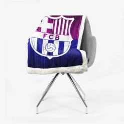 FC Barcelona Popular Football Club Sherpa Fleece Blanket 2