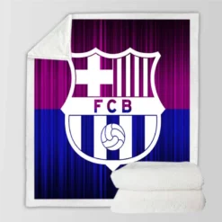 FC Barcelona Popular Football Club Sherpa Fleece Blanket