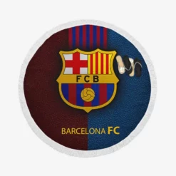 FC Barcelona Professional Spanish Football Club Round Beach Towel