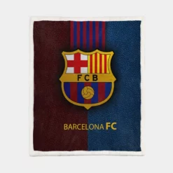 FC Barcelona Professional Spanish Football Club Sherpa Fleece Blanket 1