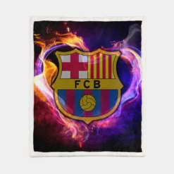 FC Barcelona Soccer Club Sherpa Fleece Blanket 1