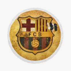 FC Barcelona Spanish Football Club Round Beach Towel